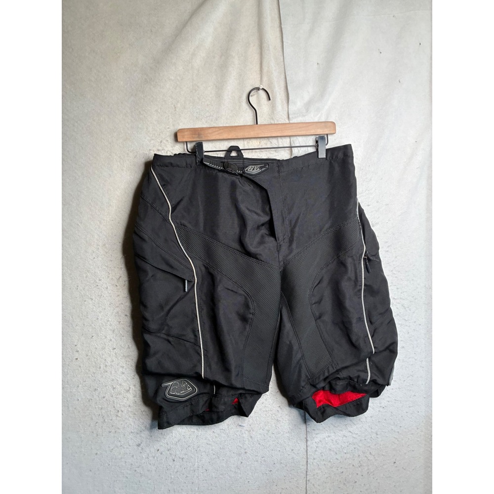 Troy Lee Designs Moto Mountain Bike Shorts Black Red Mesh Size 38 Mens MTB BMX